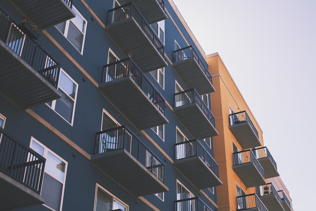 A modern apartment building